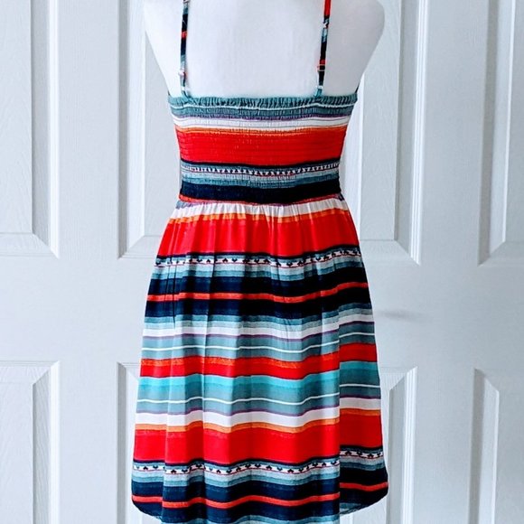 MOSSIMO Women's Spaghetti Straps Sun Dress Size M Blue & Red - Picture 2 of 4